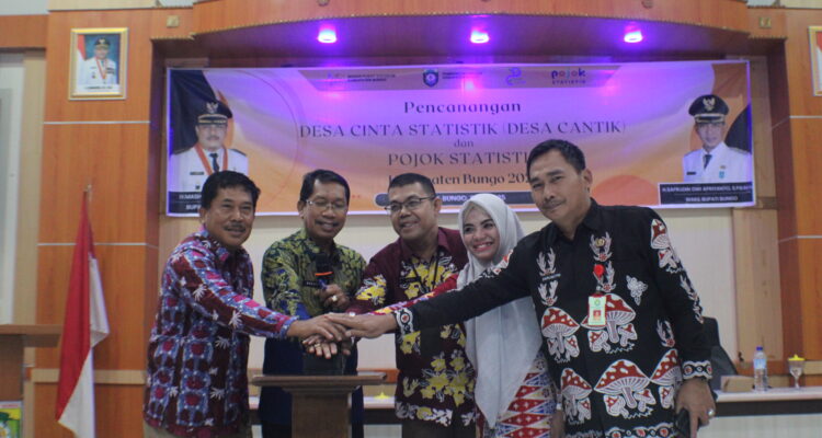 Pencanangan Desa Statistik dan Pojok Statistik BPS dan Pemda Bungo, Foto : Lentera.bungokab.go.id/Ary