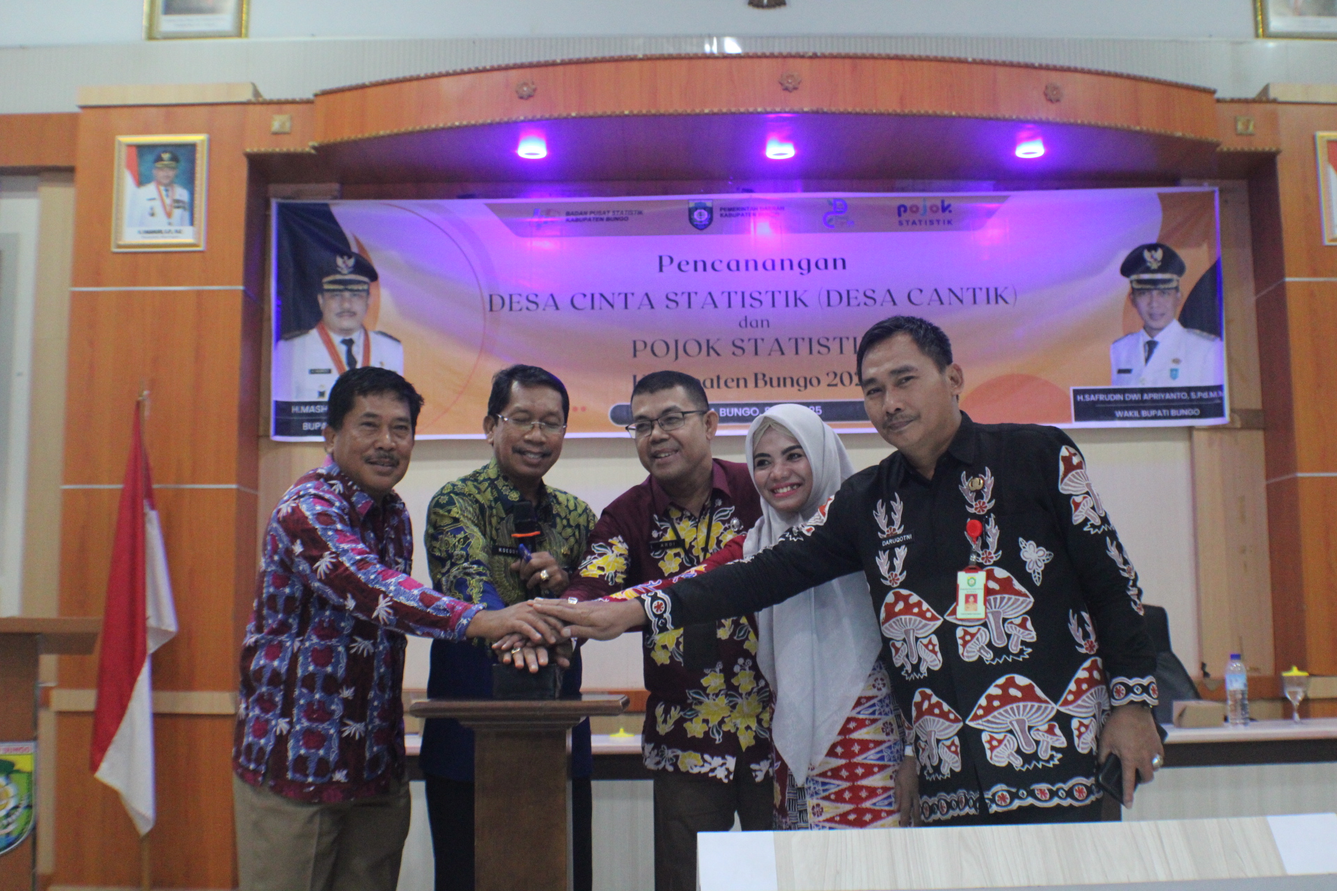 Pencanangan Desa Statistik dan Pojok Statistik BPS dan Pemda Bungo, Foto : Lentera.bungokab.go.id/Ary